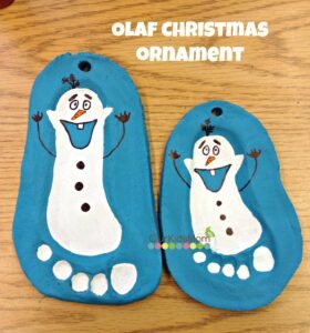 Guide to Creating a Salt Dough Footprint Olaf Christmas Ornament